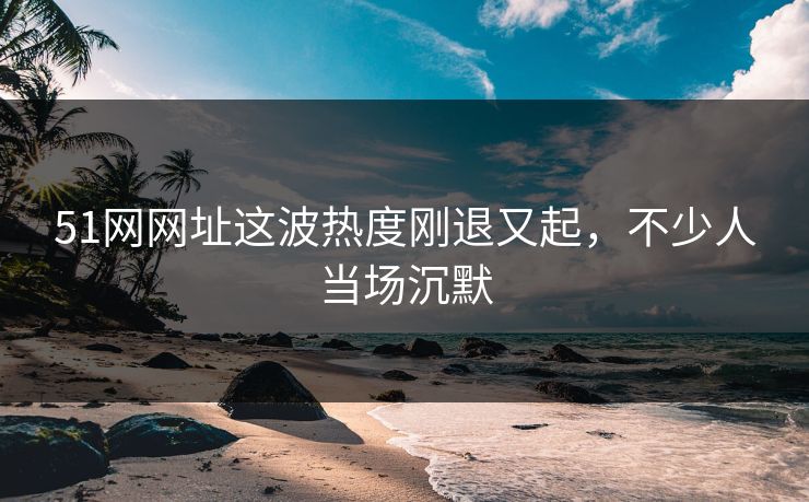 51网网址这波热度刚退又起，不少人当场沉默